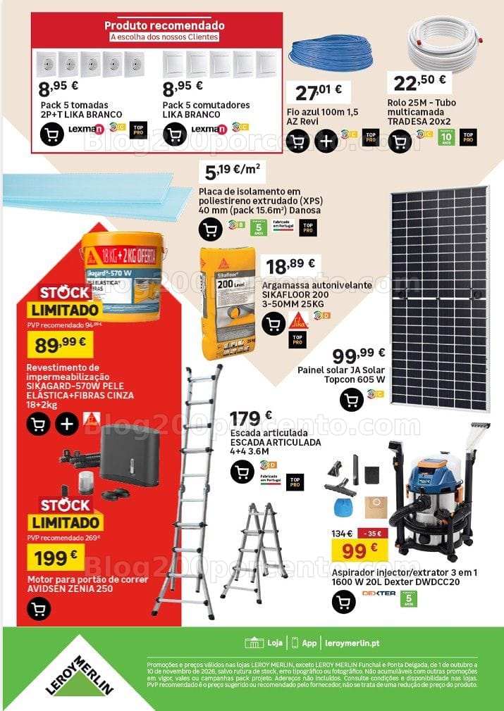 Antevisão Folheto LEROY MERLIN Promoções de 1 outubro a 10 novembro
